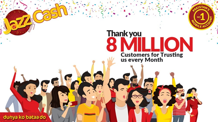 JazzCash crosses 8 million active mobile account users